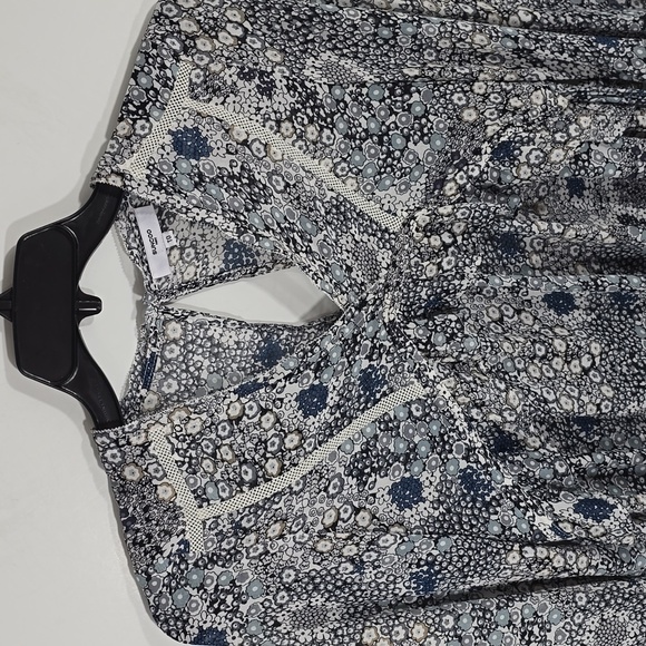 {Suncoo Paris} Blue Floral Print Blouse with Tassle Details - Size XS - Picture 5 of 17